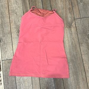Mauve tank with built in bra